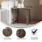 Flash Furniture Square 21.75 W, 21.75 L, Rubberwood (Parawood), Rustic Brown LFS-4005-RSTBRN-GG - alternate 7